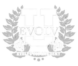 EvolvU Fit Academy white transparent logo